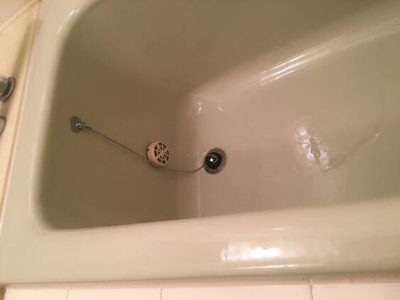 風呂掃除施工例ホーロー浴槽